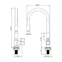 Torneira Zagonel Motion Flexível De Bancada Preta - 5