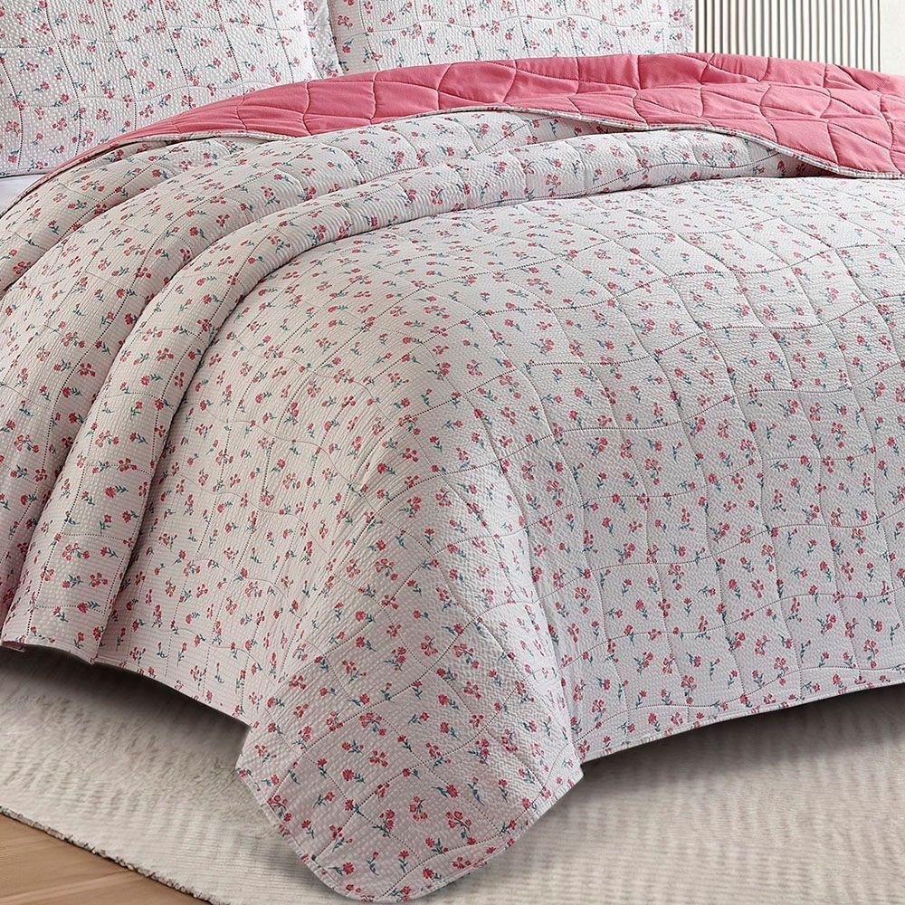 Kit Cobre Leito Colcha Anarruga 3 Peças Casal 220x240cm Jardim Sonhare - 3