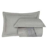 Kit Cobre Leito Colcha Anarruga 3 Peças Queen 240x260cm Prata Sonhare - 5