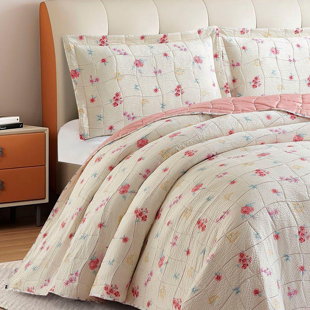 Kit Cobre Leito Colcha Anarruga 3 Peças Casal 220x240cm Oasis Sonhare - 2