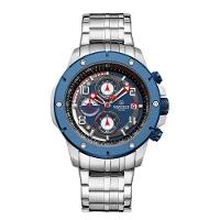 Relógio Militar Impermeável, Cronógrafo, Aço Inoxidável 8056 Azul - 1