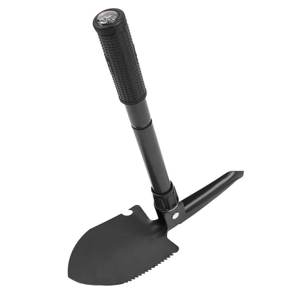 Mini Pá Enxada Dobrável Multifuncional 3 Em 1 Com Bússola - 7