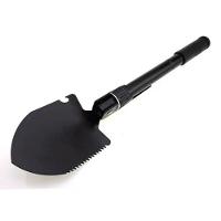 Mini Pá Enxada Dobrável Multifuncional 3 Em 1 Com Bússola