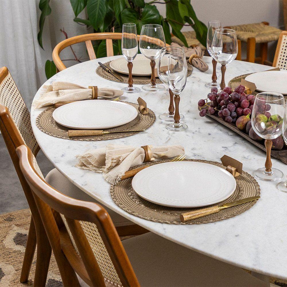 Jogo Americano Copa E Cia 4 Peças Trance Taupe - 4