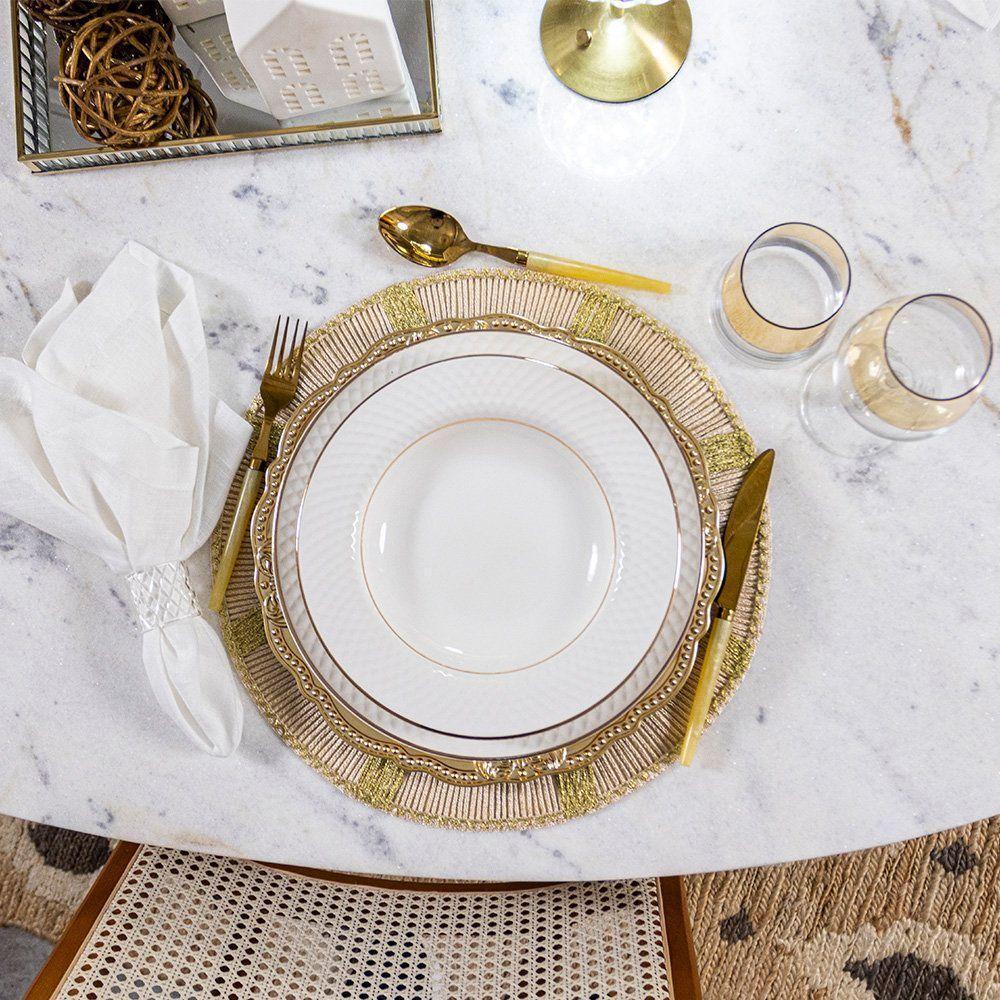 Jogo Americano Copa E Cia Avulso Brazil Nature Celebrate Gold - 4