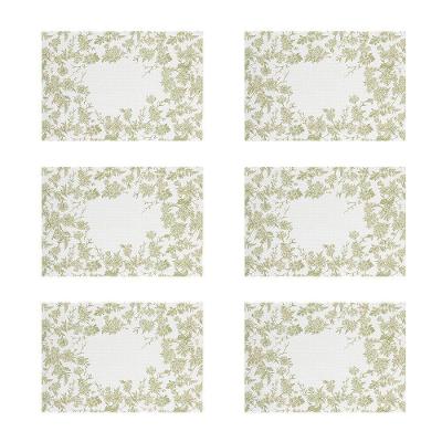 Jogo Americano Copa E Cia 6 Peças Trama Loom Tulipas