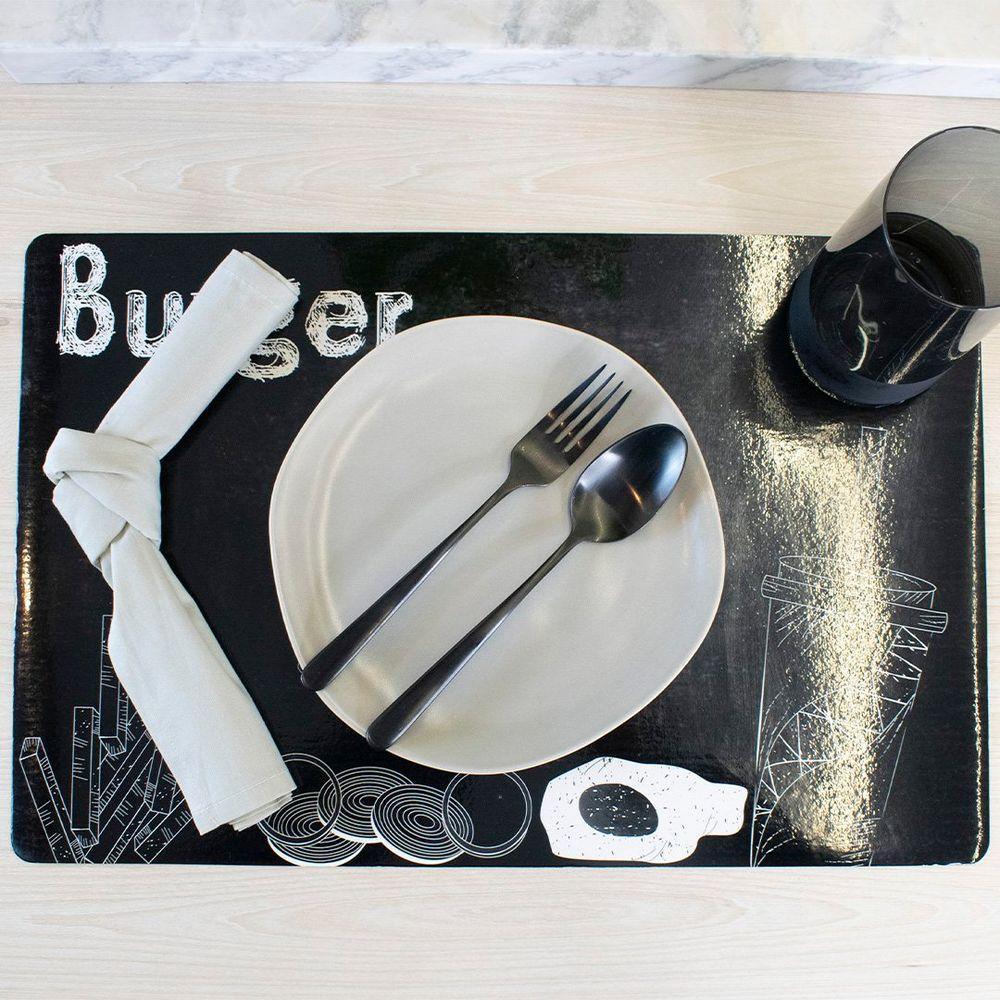 Jogo Americano Copa E Cia 6 Peças Pvc Print Burger - 3