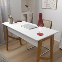 Escrivaninha Taurus 1 Gaveta Mdf Pés Madeira Maciça Mesa De Estudo Aparador Moderno Branco - 9