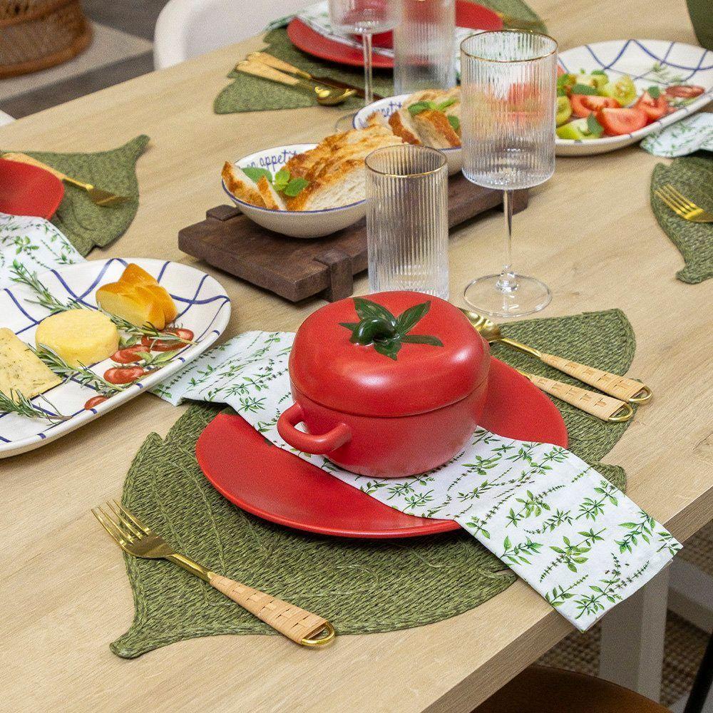 Prato Raso Copa E Cia Aquarelle Em Cerâmica Pomodoro - 2