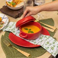 Prato Raso Copa E Cia Aquarelle Em Cerâmica Pomodoro - 3