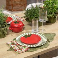 Prato De Sobremesa Copa E Cia Aquarelle Em Cerâmica Pomodoro - 2