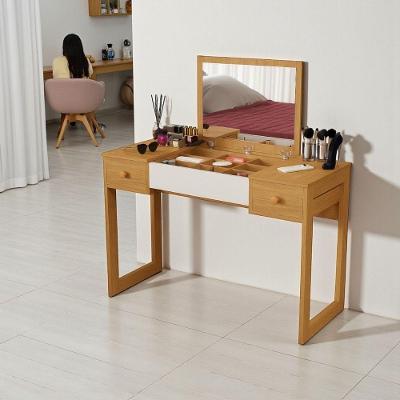 Escrivaninha Penteadeira Com Espelho Multiuso Luanda Fenix Cinamomo/offwhite/cin