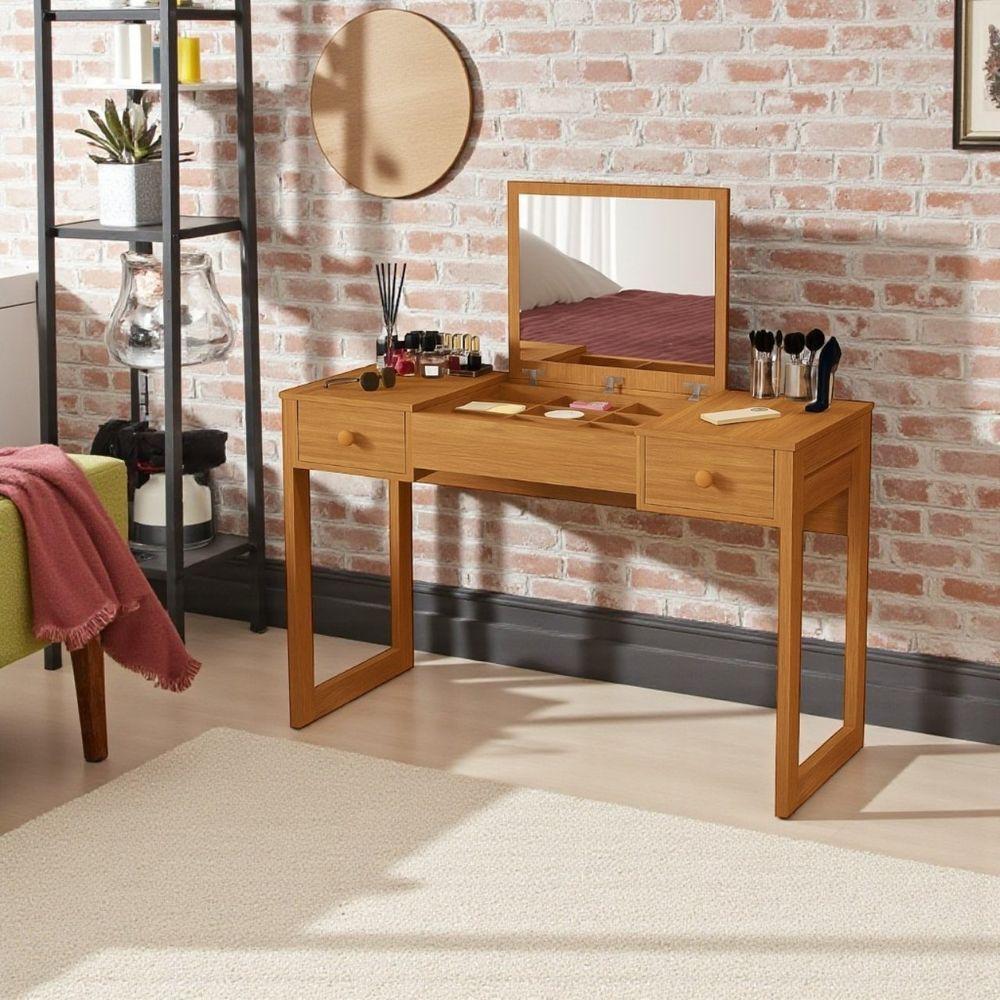 Escrivaninha Penteadeira Com Espelho Multiuso Luanda Fenix Nature/offwhite/nat - 2