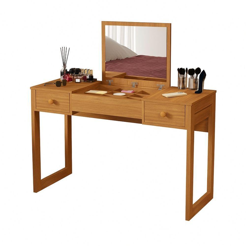 Escrivaninha Penteadeira Com Espelho Multiuso Luanda Fenix Nature/offwhite/nat - 6