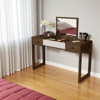 Escrivaninha Penteadeira Com Espelho Multiuso Luanda Fenix Legno/offwhite/legno - 1