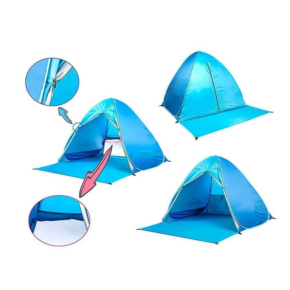 Barraca De Camping Praia Uv Leve Com Ventilação Lateral 2 Adultos - 5