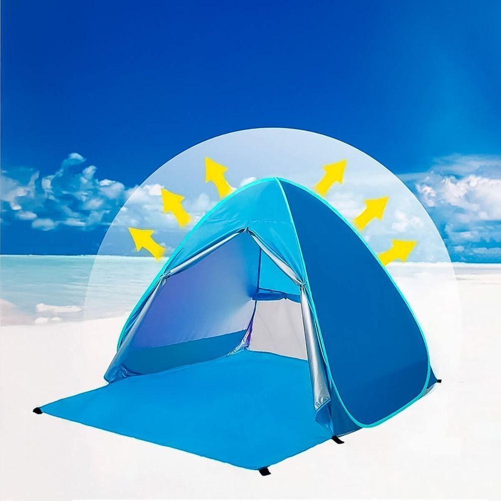 Barraca De Camping Praia Uv Leve Com Ventilação Lateral 2 Adultos - 7