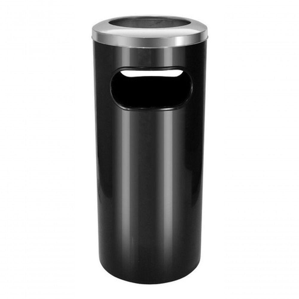 Cinzeiro Lixeira Plástica Com Aro Em Aço Inox 50 Litros - 1