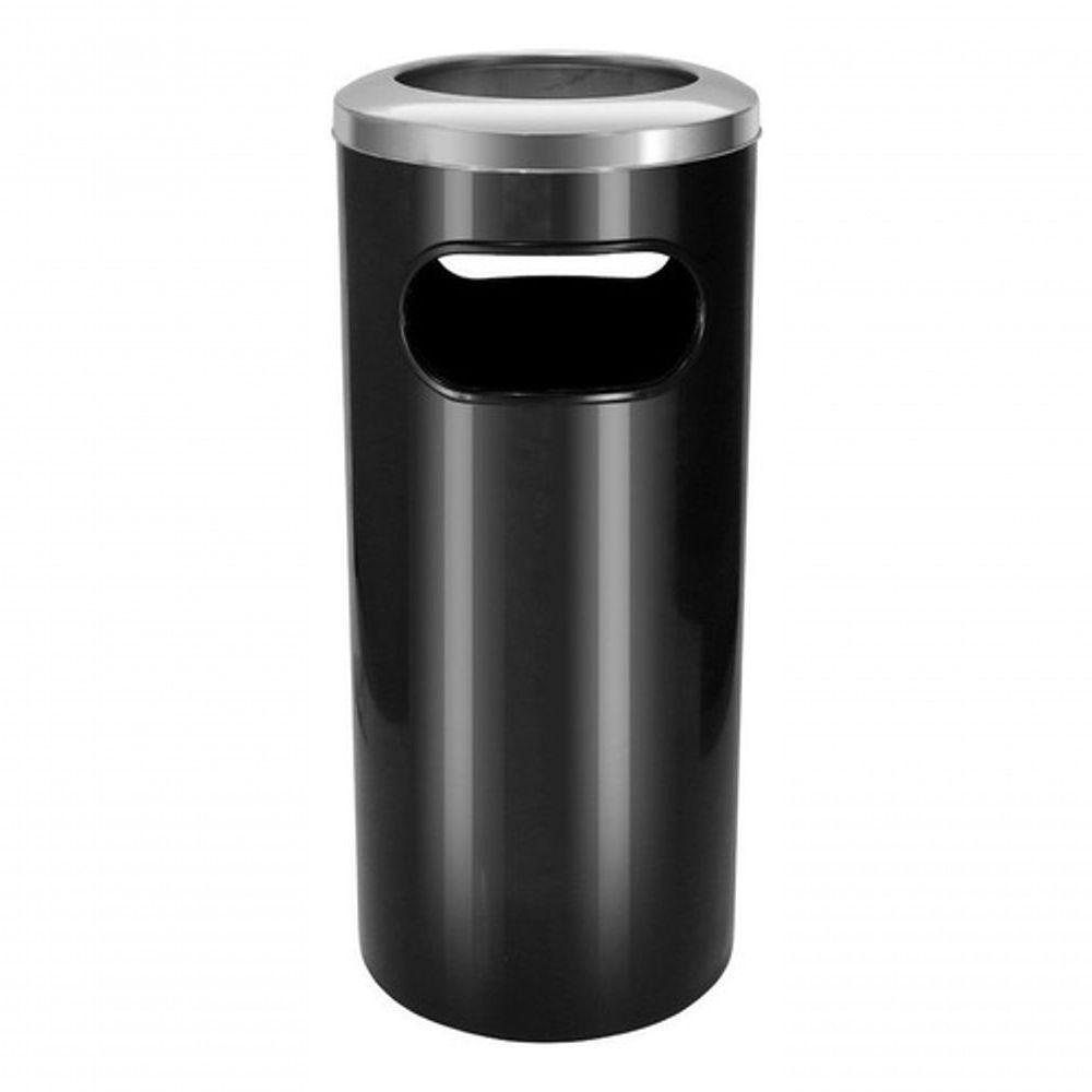 Cinzeiro Lixeira Plástico Com Aro Em Aço Inox 50 Litros - 1