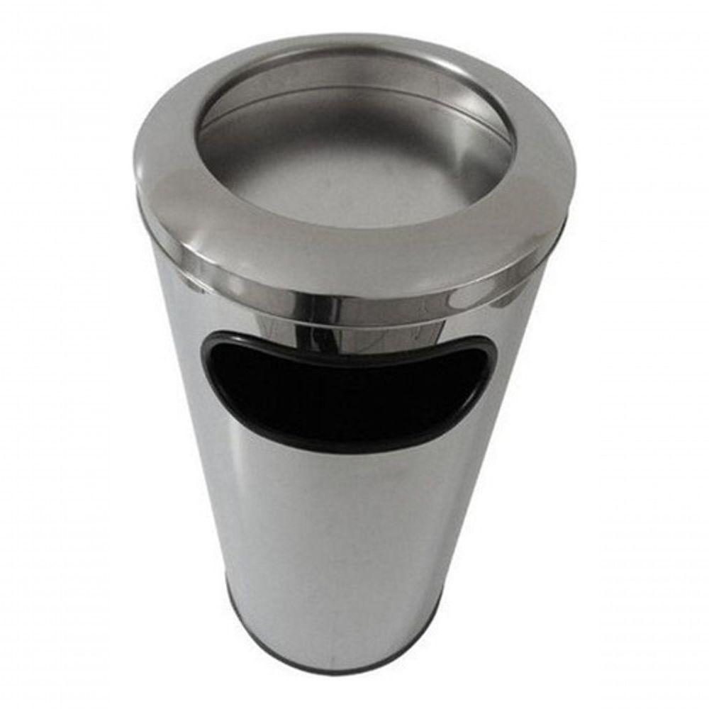 Cinzeiro Lixeira Em Aço Inox Com Aro Em Inox 50 L - 2