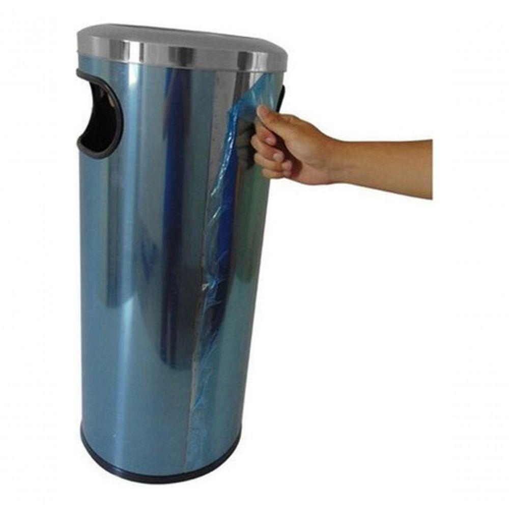Cinzeiro Lixeira Em Aço Inox Com Aro Em Inox 50 L - 3