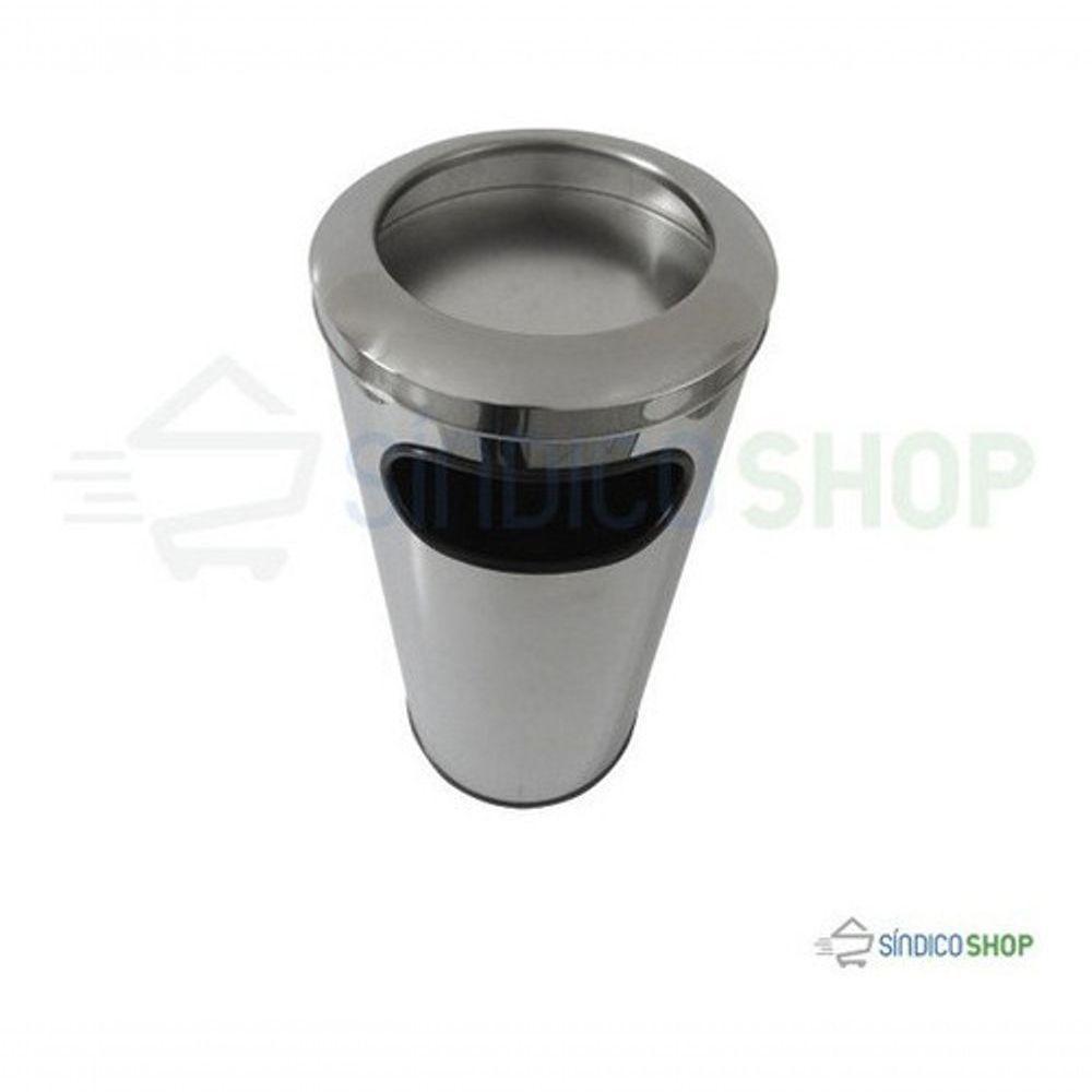 Cinzeiro Lixeira 30 Litros Em Aço Inox 70 X 24 Cm Com Aro - 2