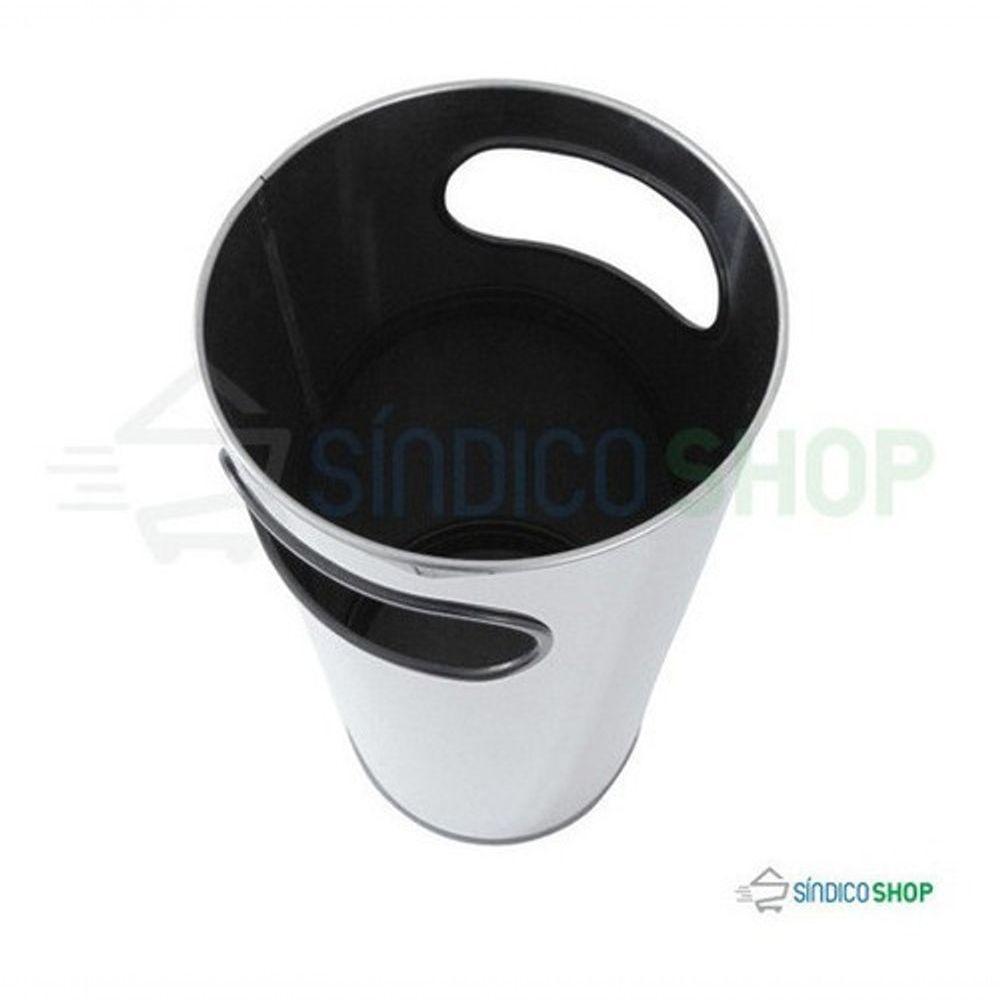 Cinzeiro Lixeira 30 Litros Em Aço Inox 70 X 24 Cm Com Aro - 3