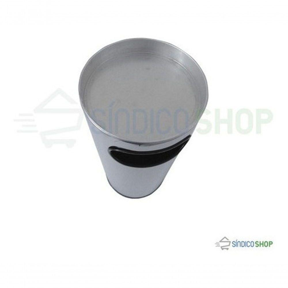 Cinzeiro Lixeira 30 Litros Em Aço Inox 70 X 24 Cm Com Aro - 4