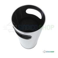 Cinzeiro Lixeira 30 Litros Em Aço Inox 70 X 24 Cm Com Aro - 3