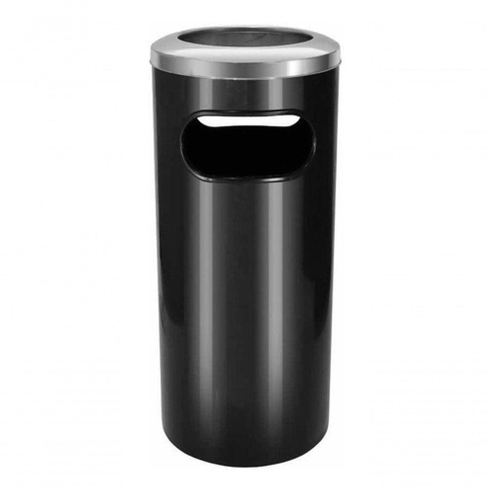 Cinzeiro Lixeira Plástico Com Aro Em Aço Inox 50l - 1