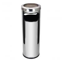 Cinzeiro Lixeira Em Aço Inox Com Aro Em Inox 30l - 1