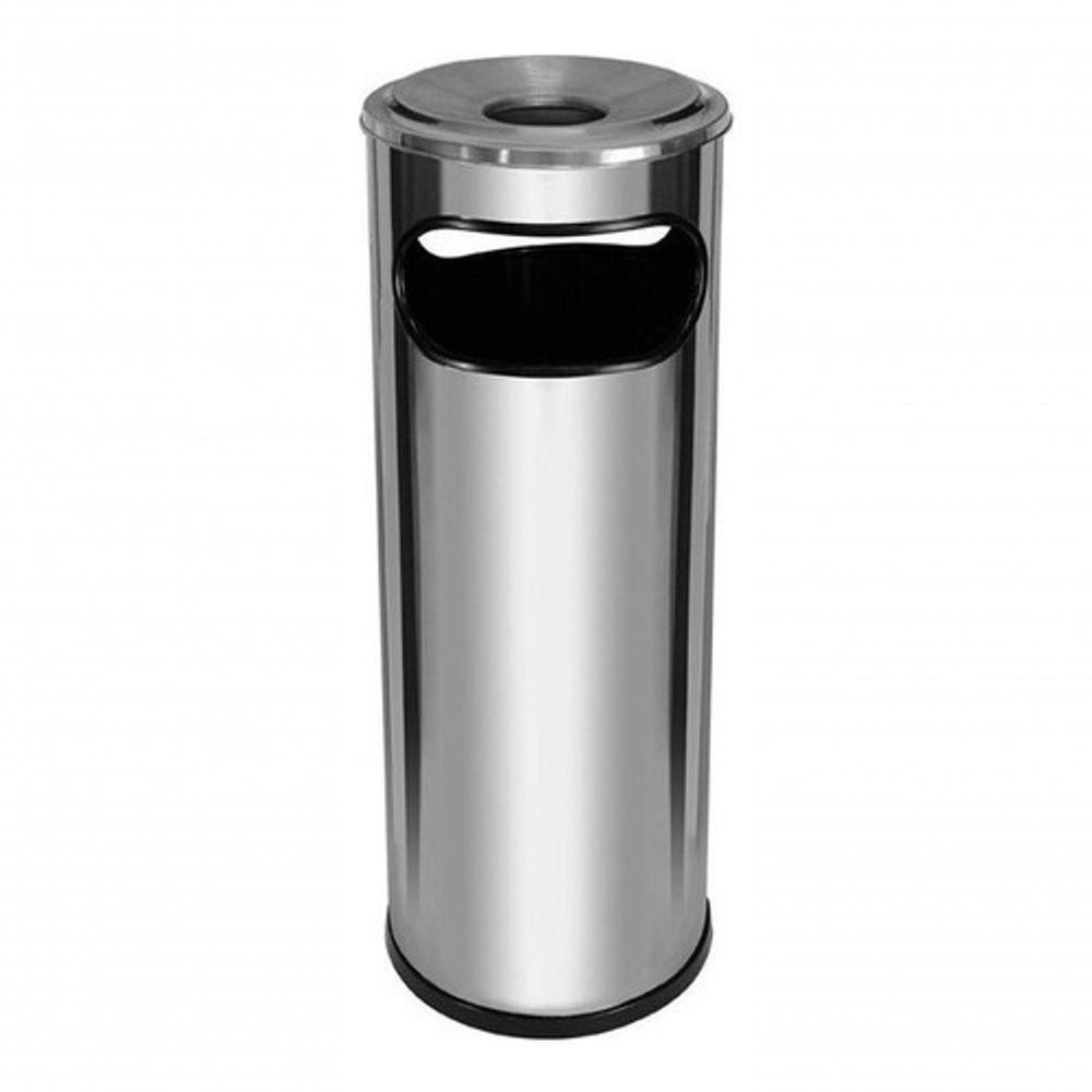 Lixeira Cinzeiro Em Aço Inox Aro Em Aluminio 30 Litros - 2