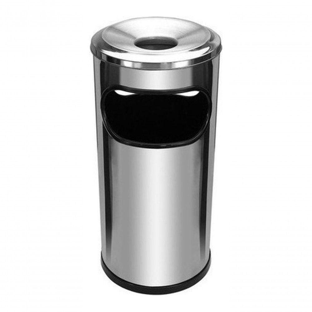 Cinzeiro Lixeira Em Aço Inox Com Aro Em Aluminio Jsn - 1