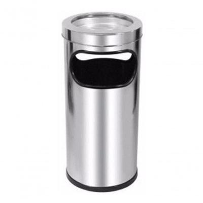 Lixeira Inox Com Cinzeiro Para área De Fumante/fumódromo