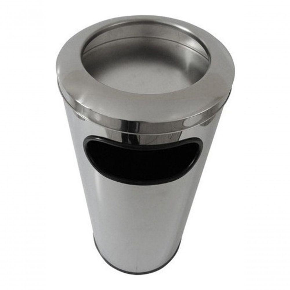 Cinzeiro Lixeira Em Aço Inox Com Aro Em Inox 50 L - 1