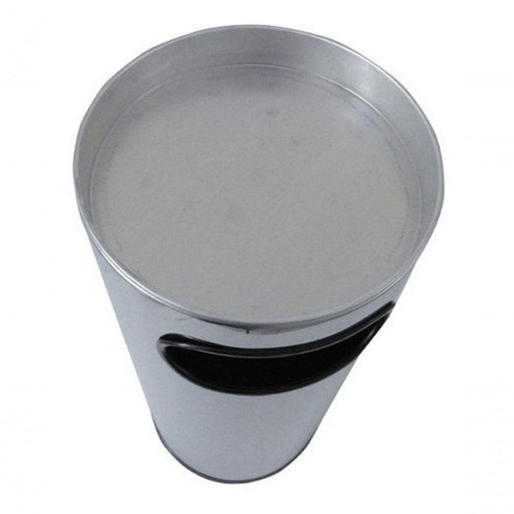 Cinzeiro Lixeira Em Aço Inox Com Aro Em Inox 50 L - 4