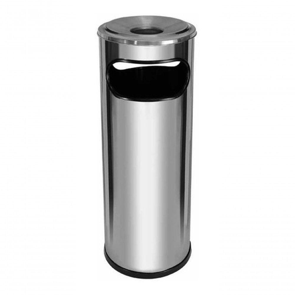 Cinzeiro Lixeira Em Aço Inox Com Aro Em Aluminio 30l - 1