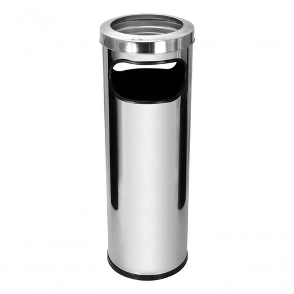 Cinzeiro Lixeira 30 Litros Em Aço Inox 70 X 24 Cm Com Aro - 1