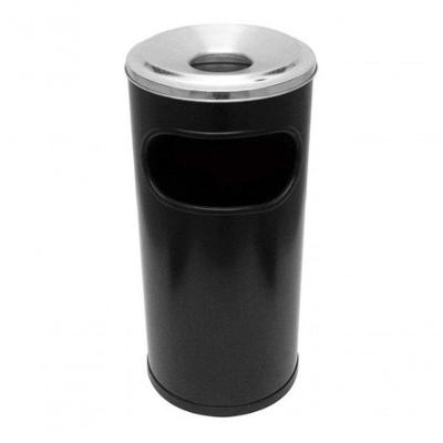 Lixeira Cinzeiro 22l Em Plastico Aro Alumínio Bituqueira