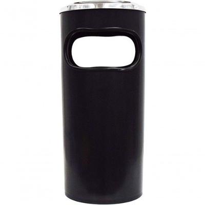 Cinzeiro Lixeira Em Plástico Com Aro Em Alumínio C6