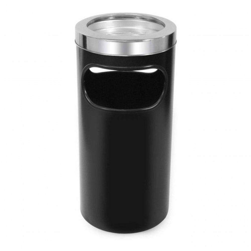 Cinzeiro Lixeira Plástico Com Aro Em Aço Inox 22l - 2