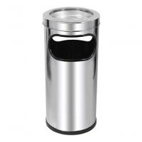 Cinzeiro Lixeira Em Aço Inox Com Aro Inox 22l - 1