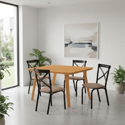 Mesa De Jantar Em Madeira Maciça Millena 120cm Robusta Imbuia