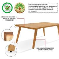 Mesa De Jantar Em Madeira Maciça Millena 160cm Robusta Imbuia - 2
