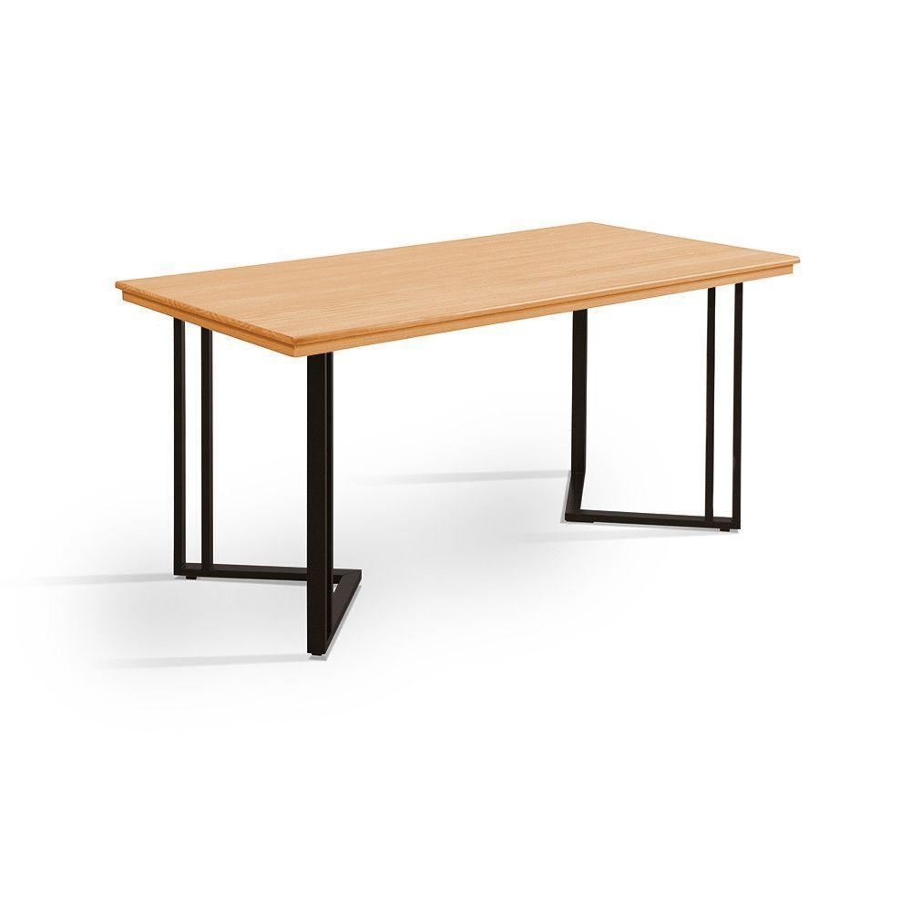 Mesa De Jantar Michigan 160cm Em Madeira Maciça Imbuia Base Preta - 4