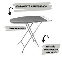 Mesa Tábua De Passar Roupas Em Aço Tecido Termico Reforçada - 4
