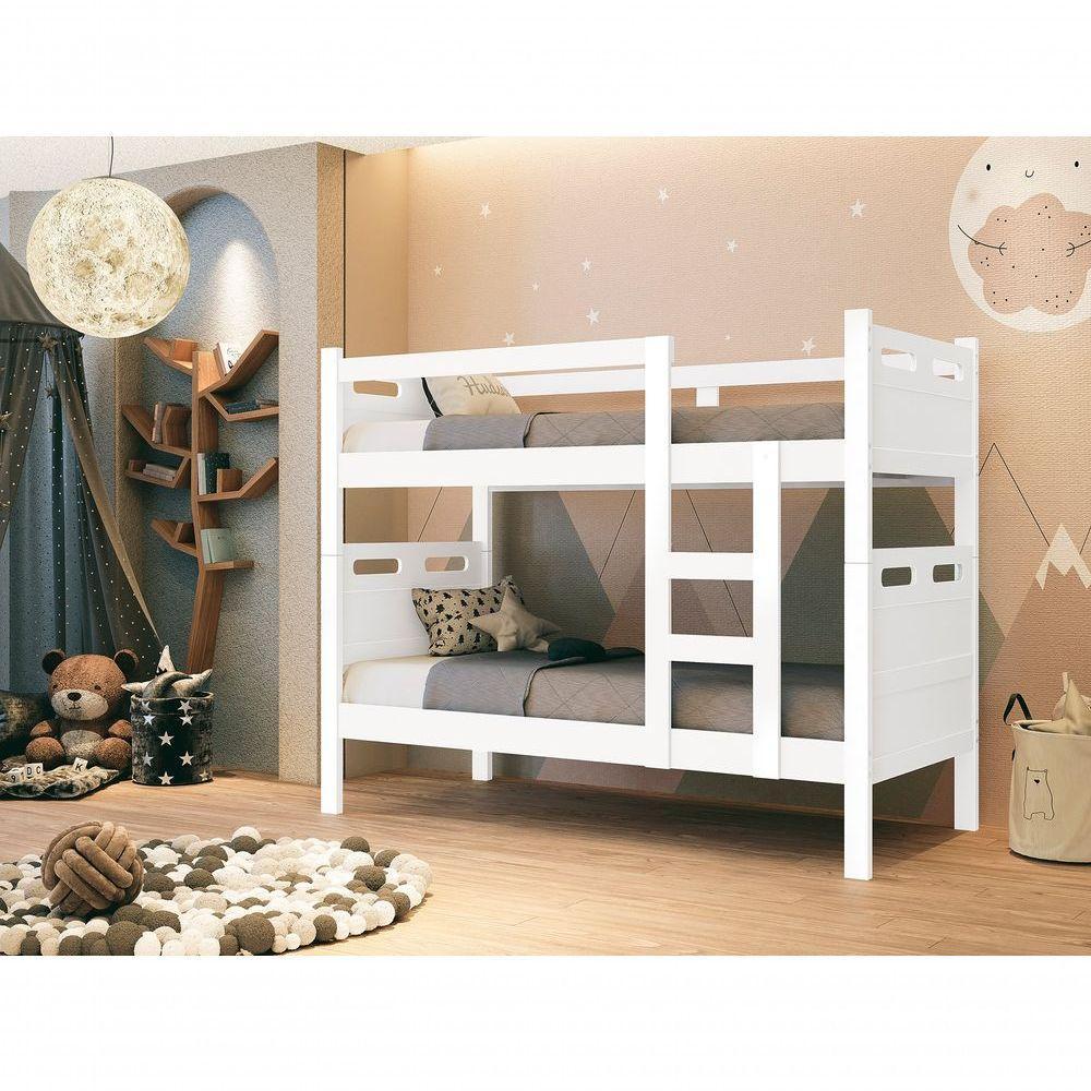 Beliche Seguro - Suporta 100kg/cama Com 2 Colchões D20 Branco - 2