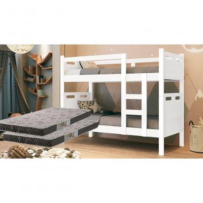 Beliche Seguro - Suporta 100kg/cama Com 2 Colchões D20 Branco