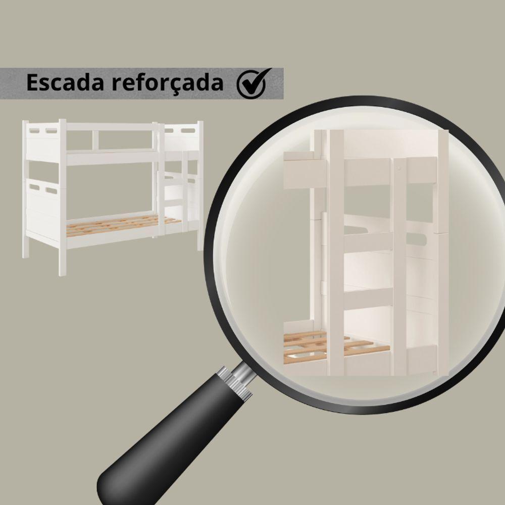 Beliche Com 2 Colchões D33 Premium – Conforto E Segurança Branco - 5