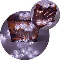 Pisca Cortina Toucas De Natal 80 Lâmpadas Leds 3x1m 110-220v Branco - 1